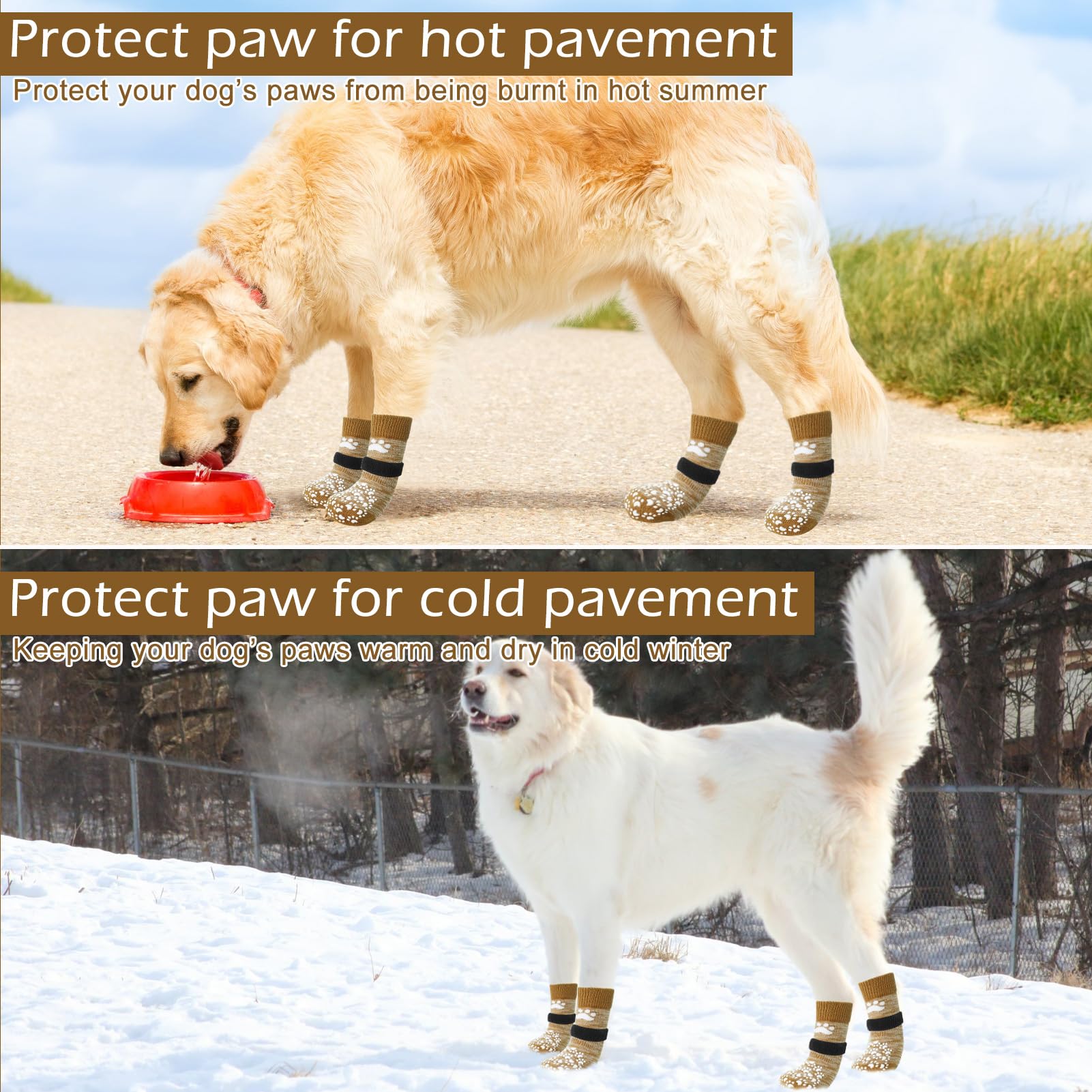 EXPAWLORER paw-protecting socks shield paws from hot pavement and rough terrain