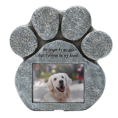 EXPAWLORER pawprint memorial frame with photo slot serves as lasting pet remembrance