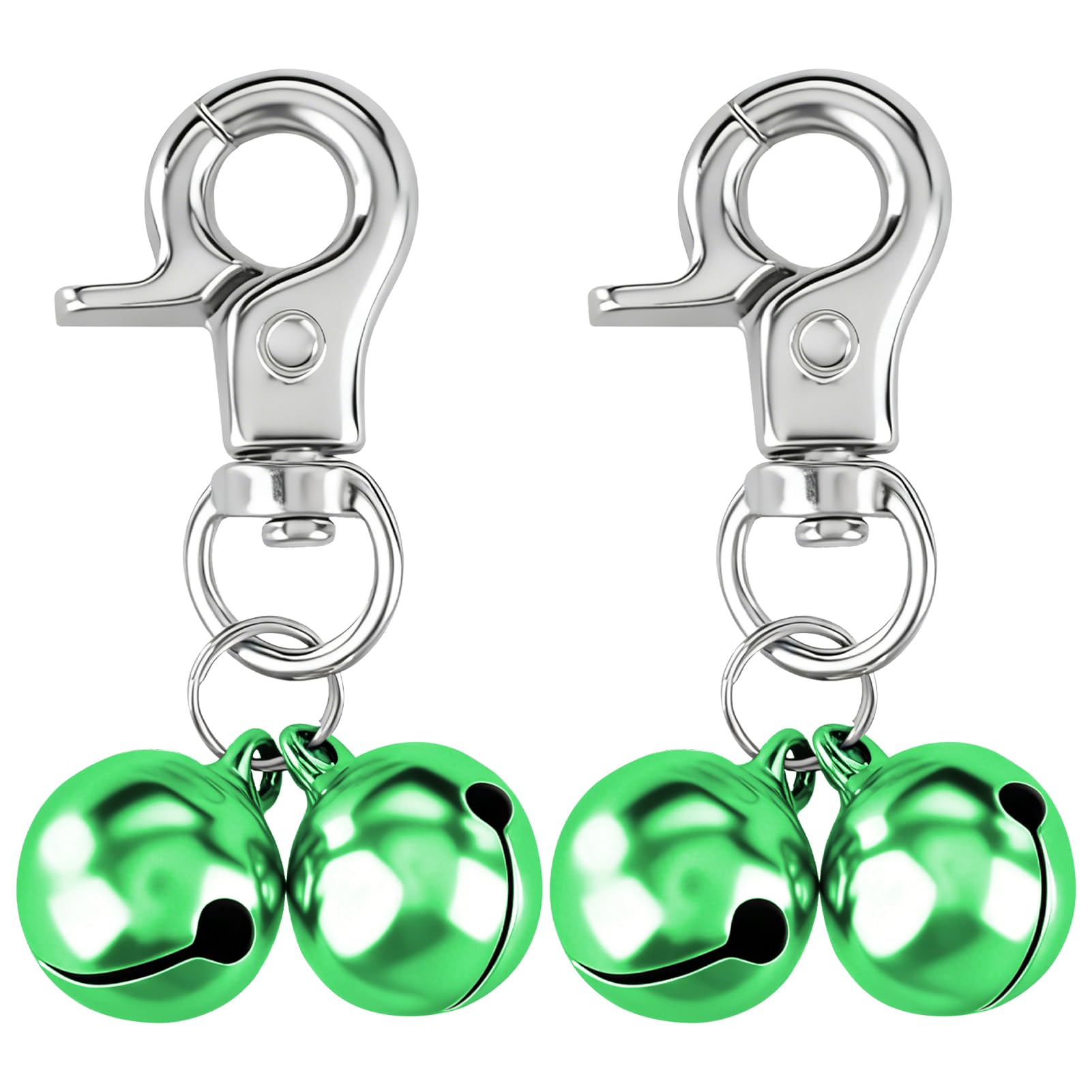EXPAWLORER pet bells on a green collar deliver clear audible cues for dogs and cats
