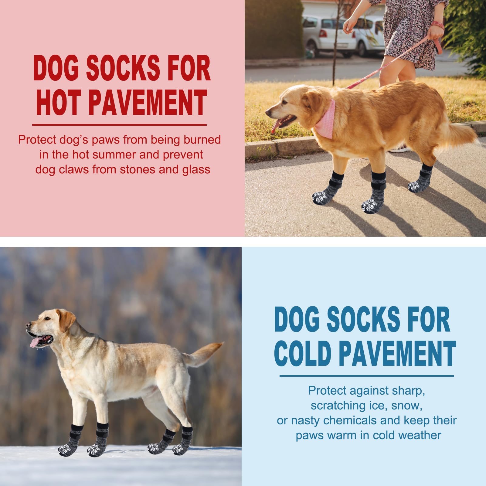 EXPAWLORER senior-dog traction socks help older dogs grip slippery floors safely.