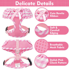 EXPAWLORER size S harness highlighting neck 13 inches and chest 14 to 18 inches for a secure fit