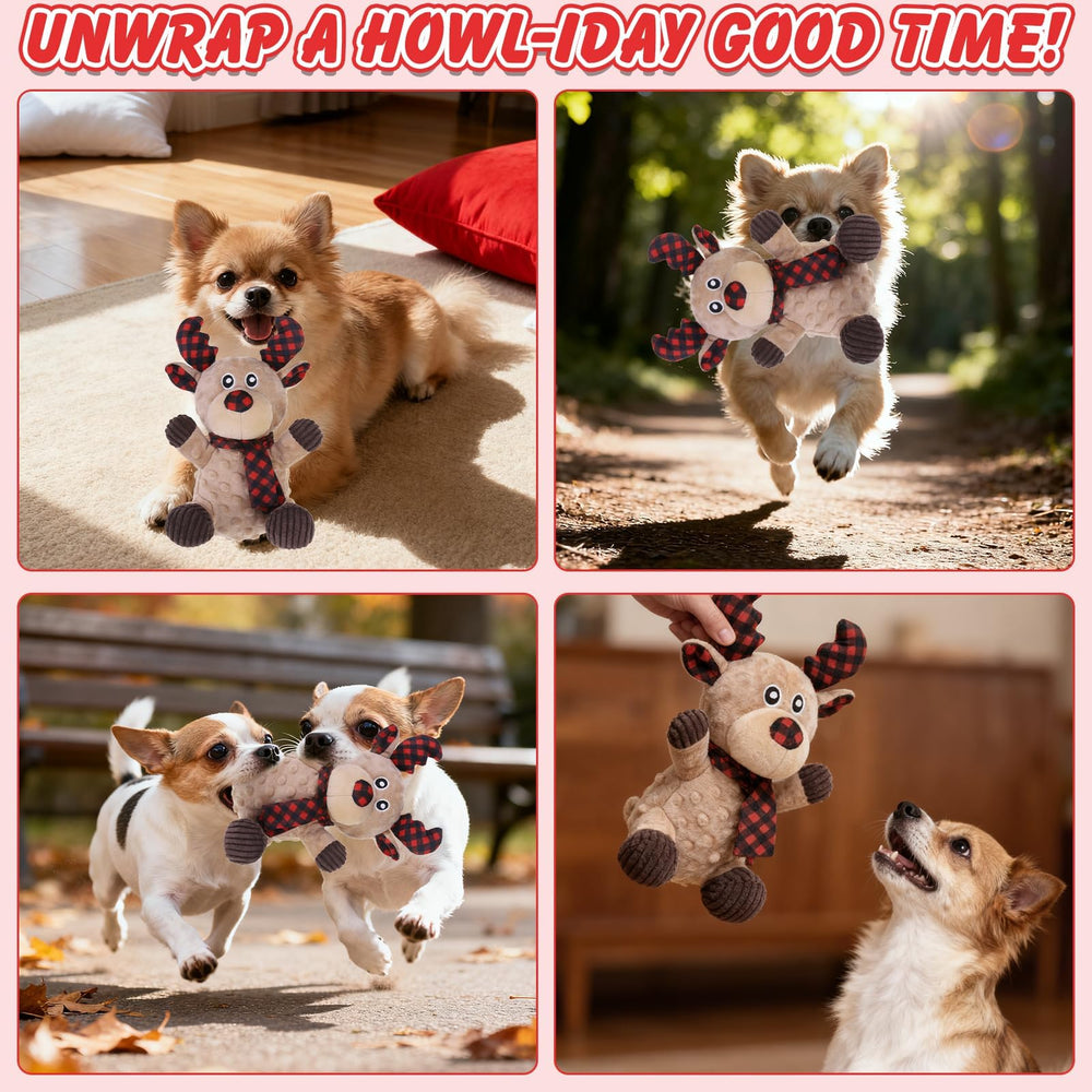EXPAWLORER puppy-friendly reindeer toy creating cozy moments during chew-time