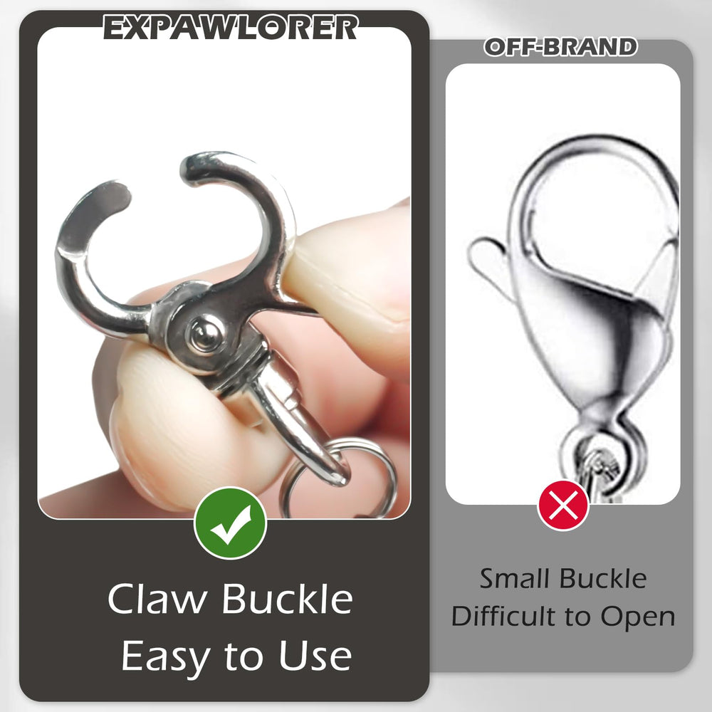 EXPAWLORER stainless-metal bell resists wear for long-term use