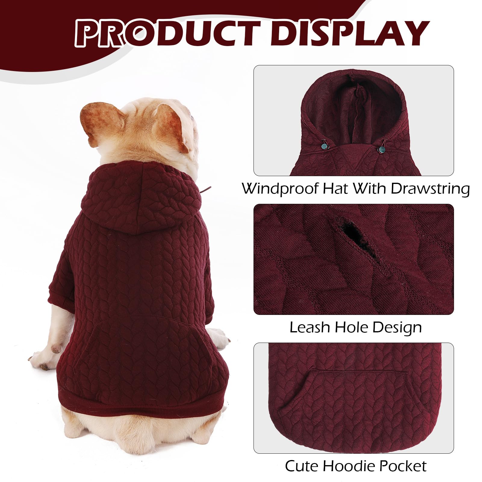 EXPAWLORER hoodie pocket close-up demonstrates convenient back pocket for treats.