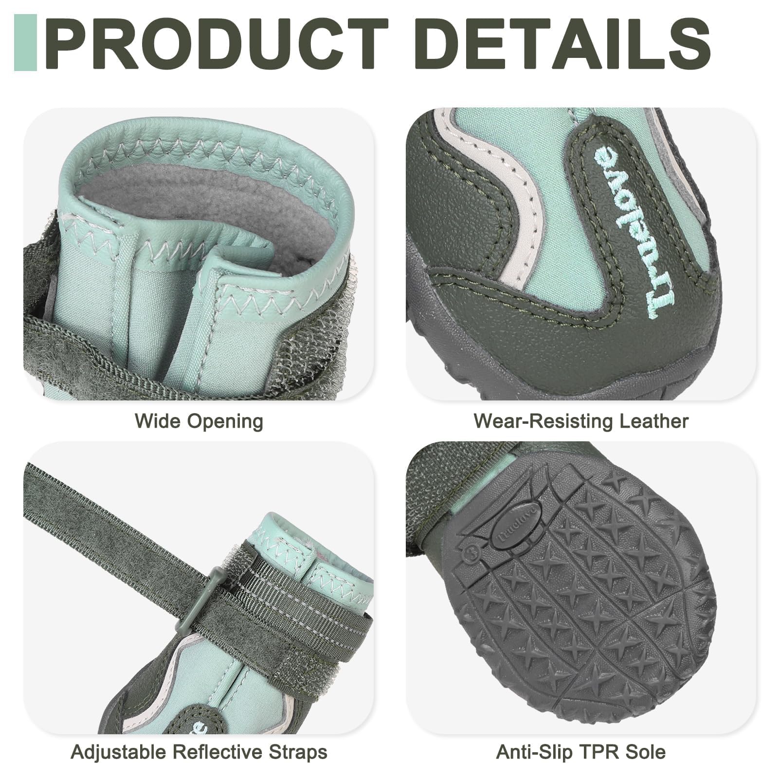 EXPAWLORER thick rubber sole shields paws from hot pavement