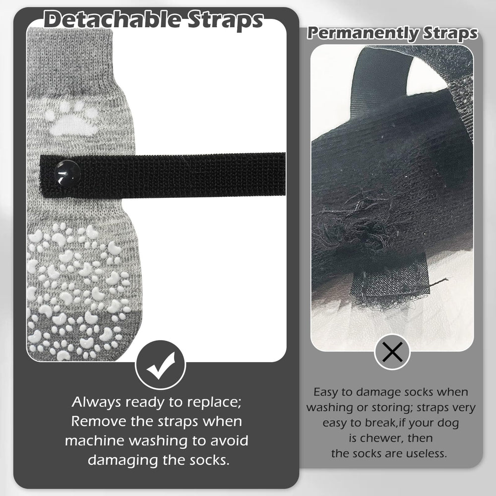 EXPAWLORER traction grips on hardwood floors prevent slipping for dogs.
