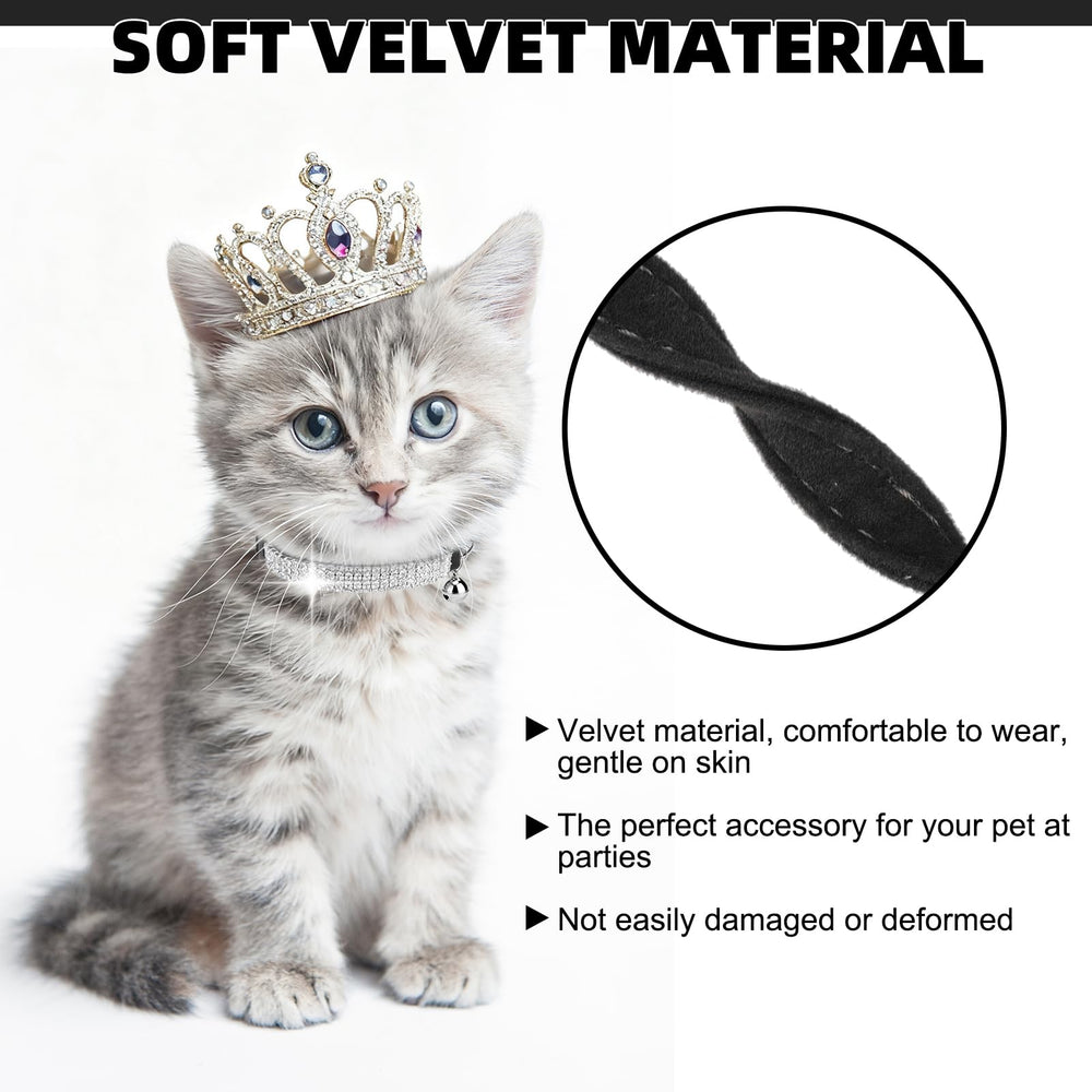 EXPAWLORER two-pack velvet collars ideal for multi-cat homes