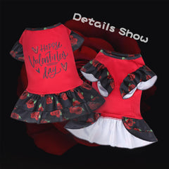 EXPAWLORER Valentines dress short sleeves for easy wear.