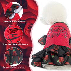 EXPAWLORER Valentines dress soft cotton for sensitive skin comfort.