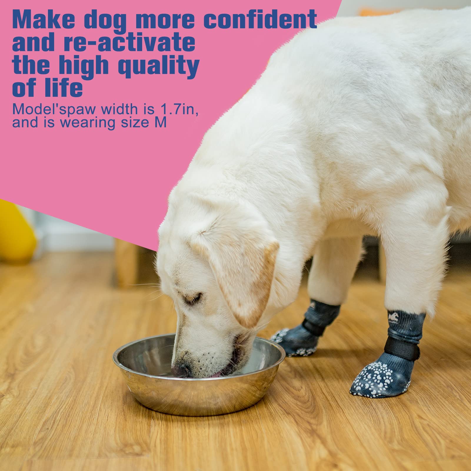 EXPAWLORER Anti Slip Dog Socks washing-friendly design shows removable straps