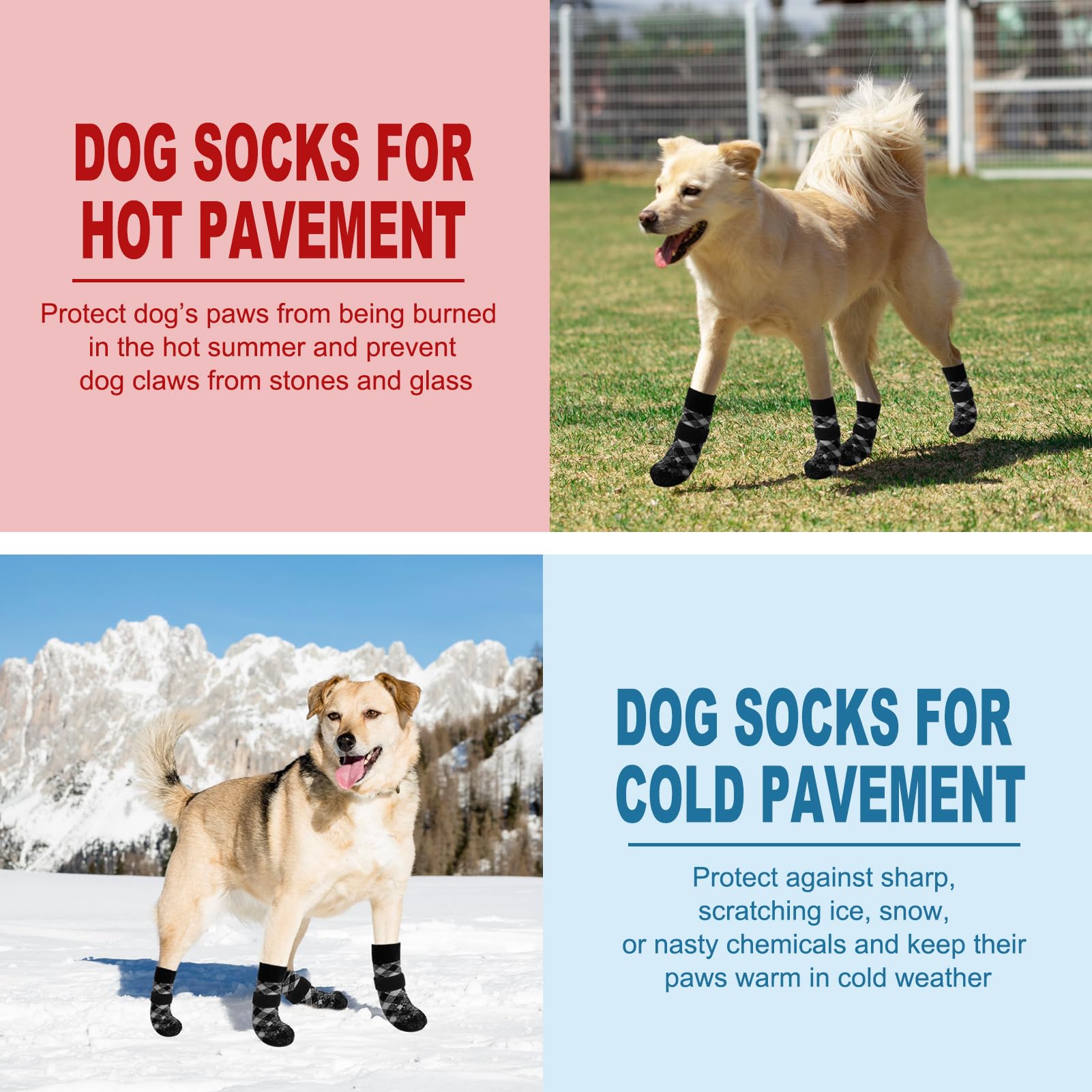 EXPAWLORER washable dog socks are easy to clean and reuse