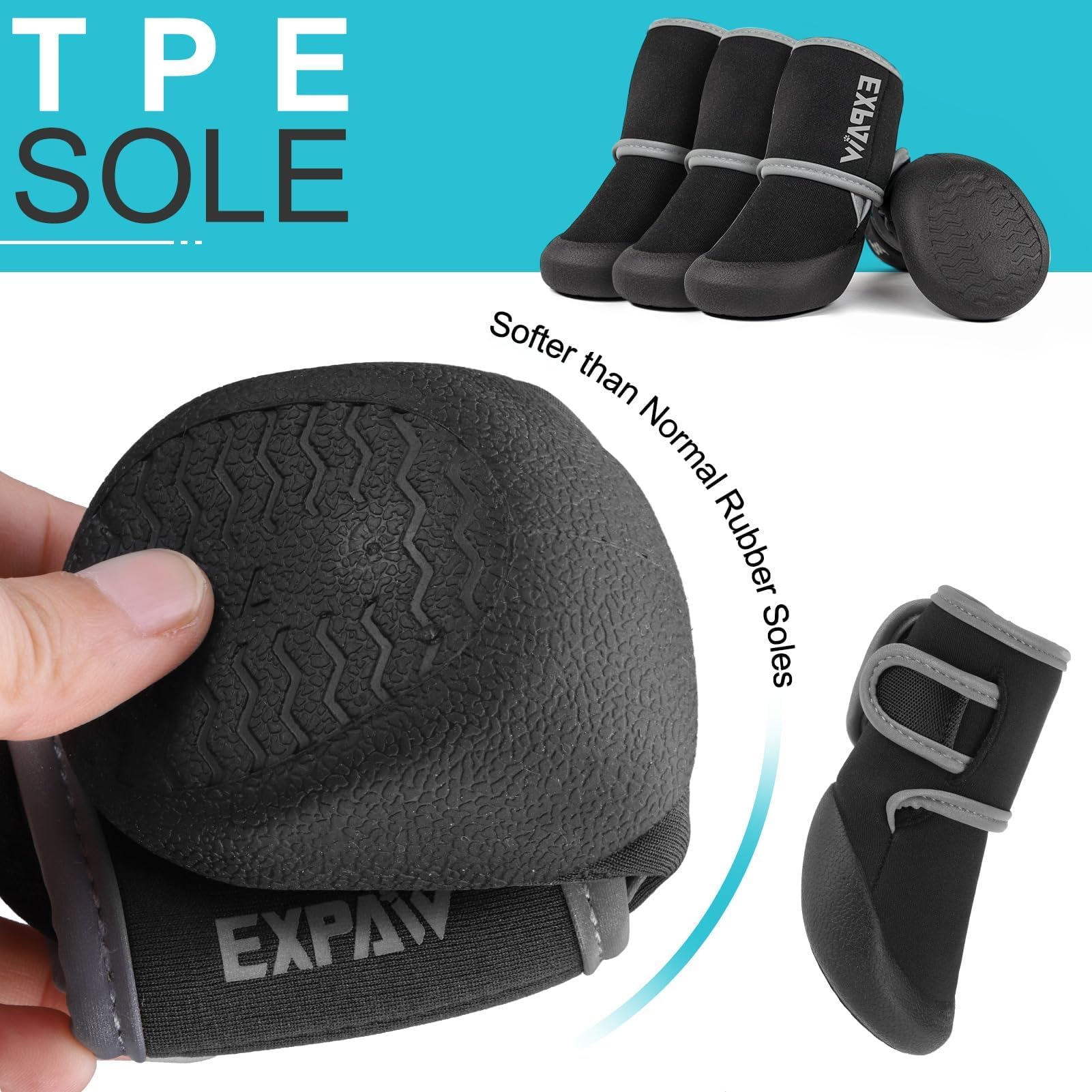 EXPAWLORER winter-ready paw protection against snow and salt
