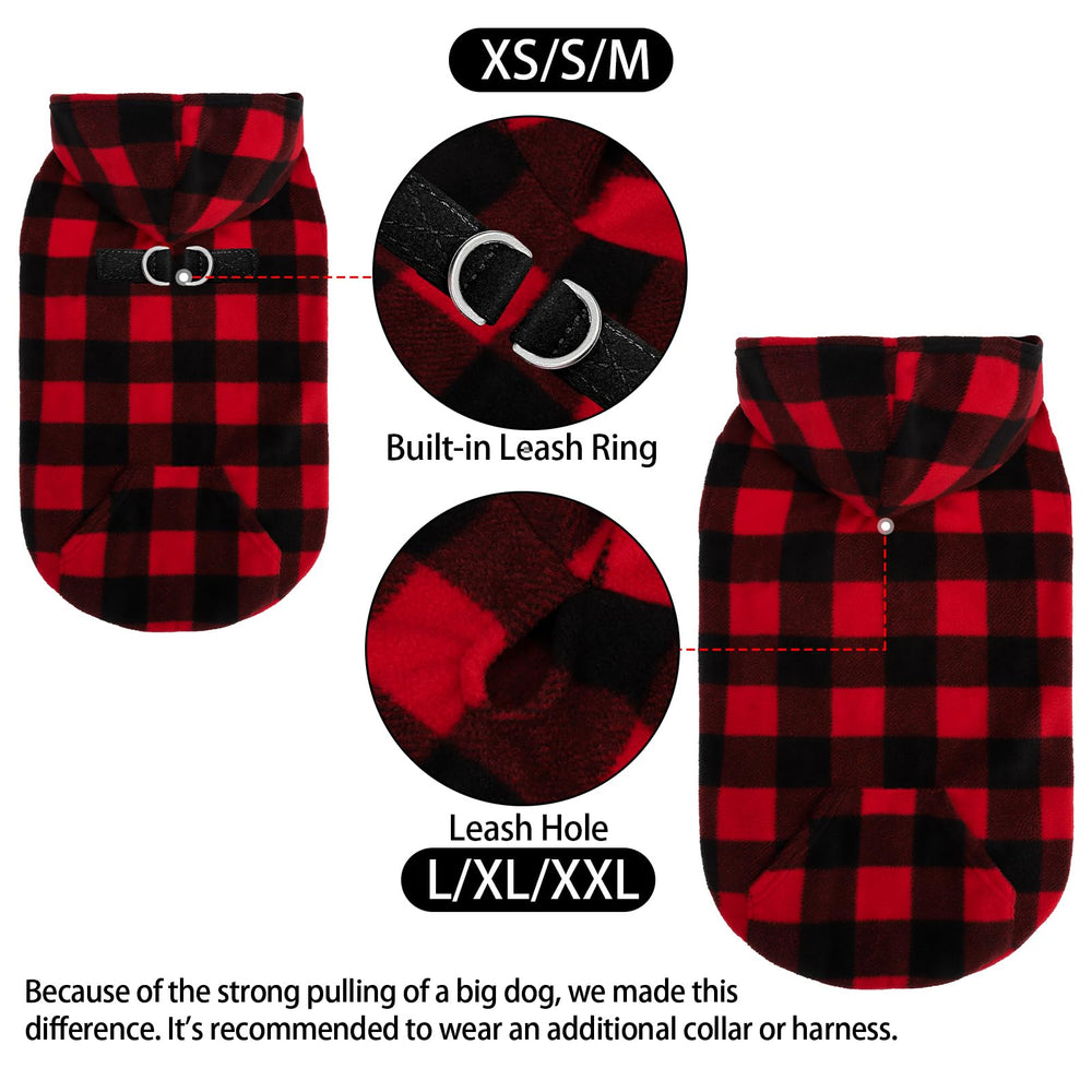 EXPAWLORER checkered dog sweater closeup emphasizes soft fleece