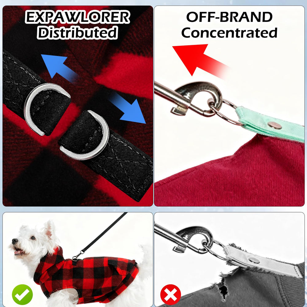 EXPAWLORER fleece dog vest with soft texture for comfort