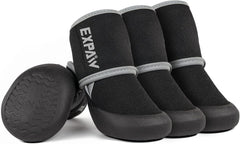 EXPAWLORER waterproof dog shoes shown as paw-protector for wet days