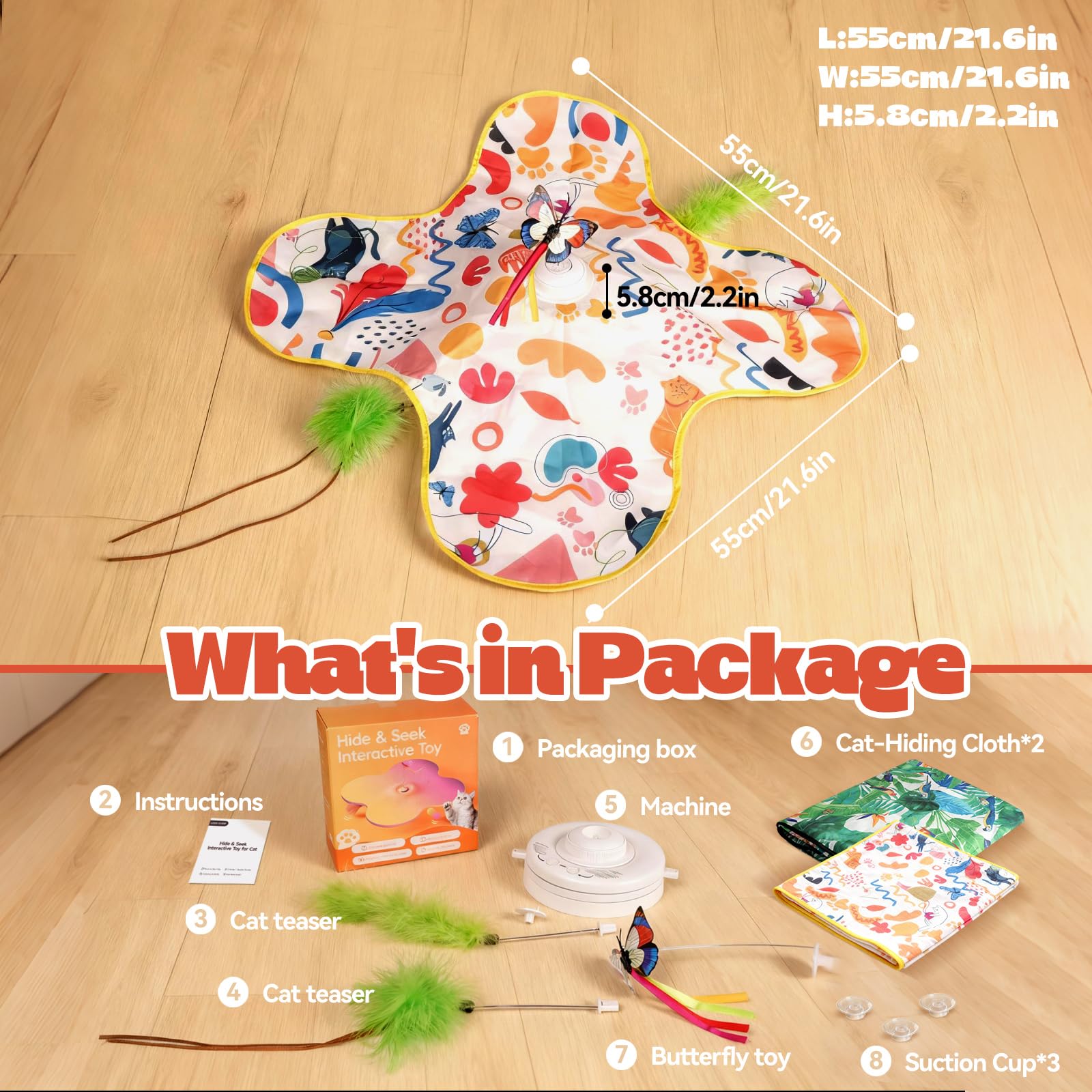 EXPBSYOU cat toy rechargeable battery supports long playtime