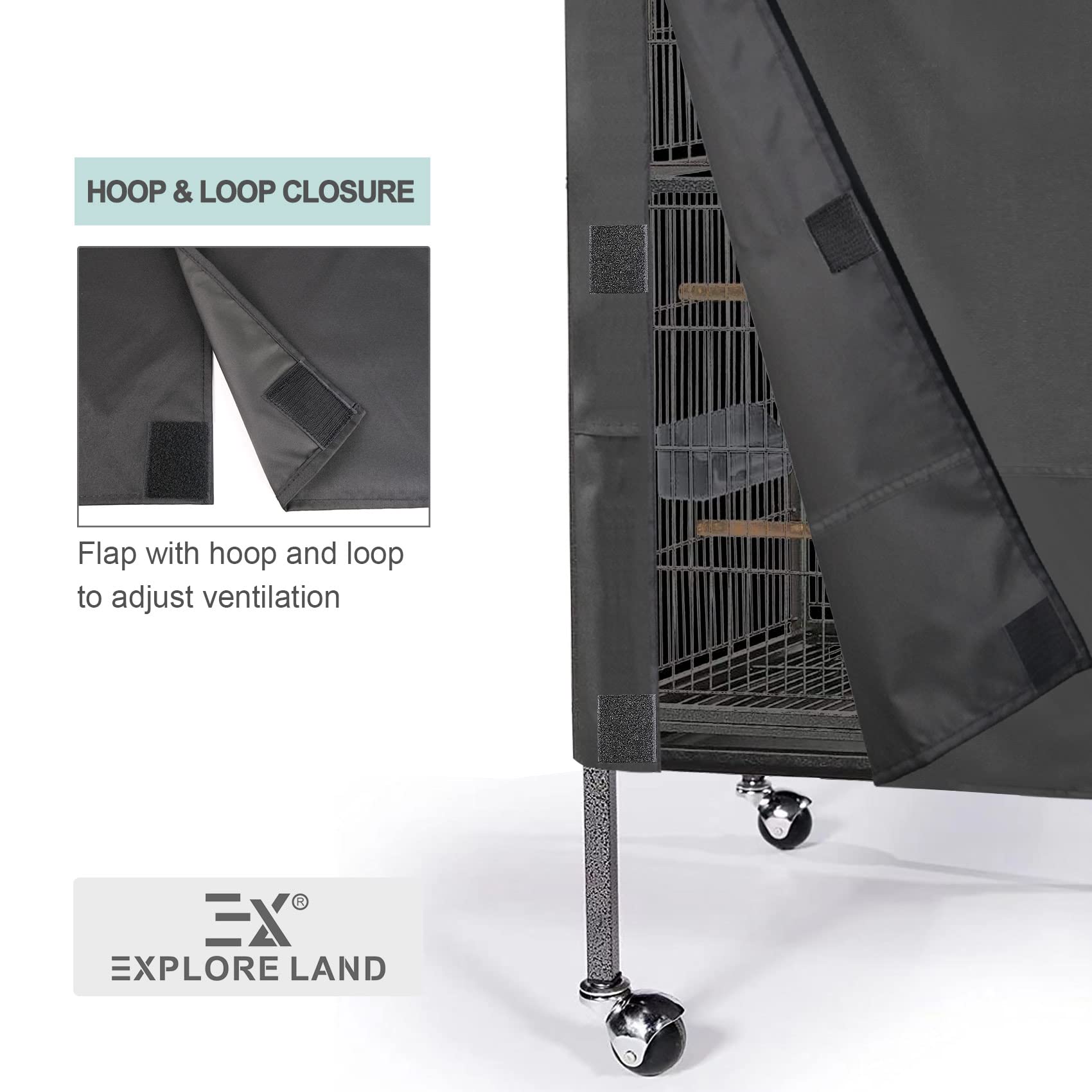 Explore Land adjustable ventilation supports air flow and reduces feather-picking risk