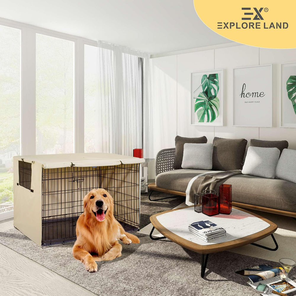 Explore Land crate cover packaged view emphasizes easy install and portability