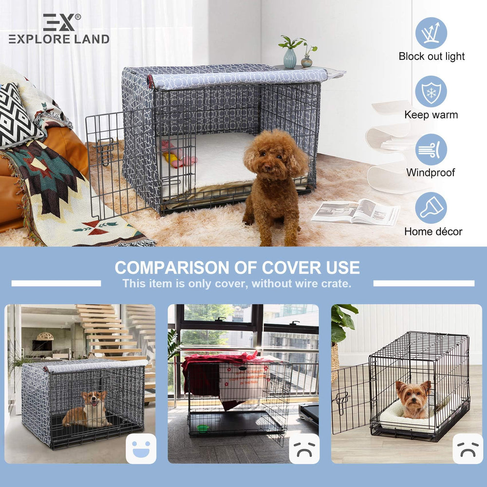 Explore Land crate cover compatible with 1-, 2-, and 3-door crates.