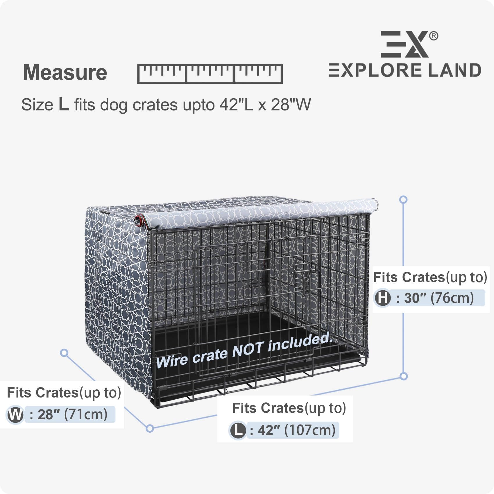 Explore Land Morocco-pattern closeup showing durable, stylish crate cover material.