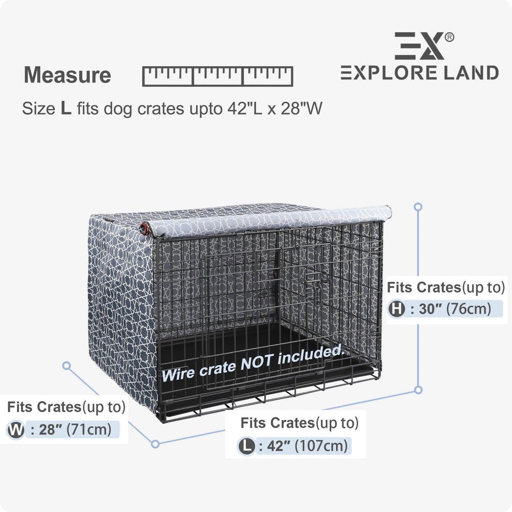 Explore Land Morocco-pattern closeup showing durable, stylish crate cover material.