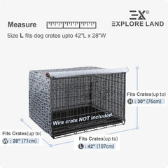 Explore Land Morocco-pattern closeup showing durable, stylish crate cover material.