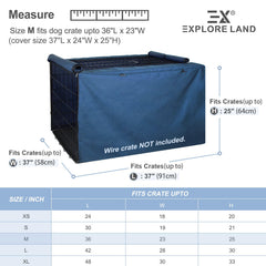 Explore Land crate cover blue top view shows airflow and shade control