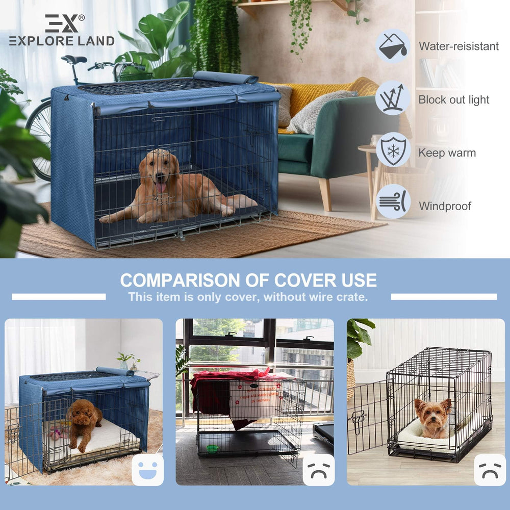 Explore Land heavy-duty lattice closeup highlights durable polyester and sun-blocking pattern.