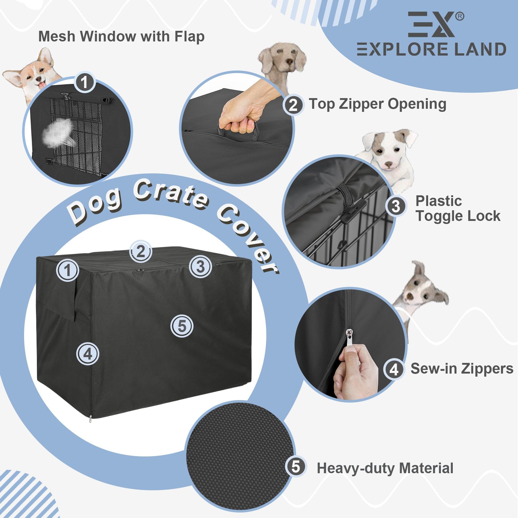 Explore Land crate cover open entrance demonstrates versatile ventilation and access