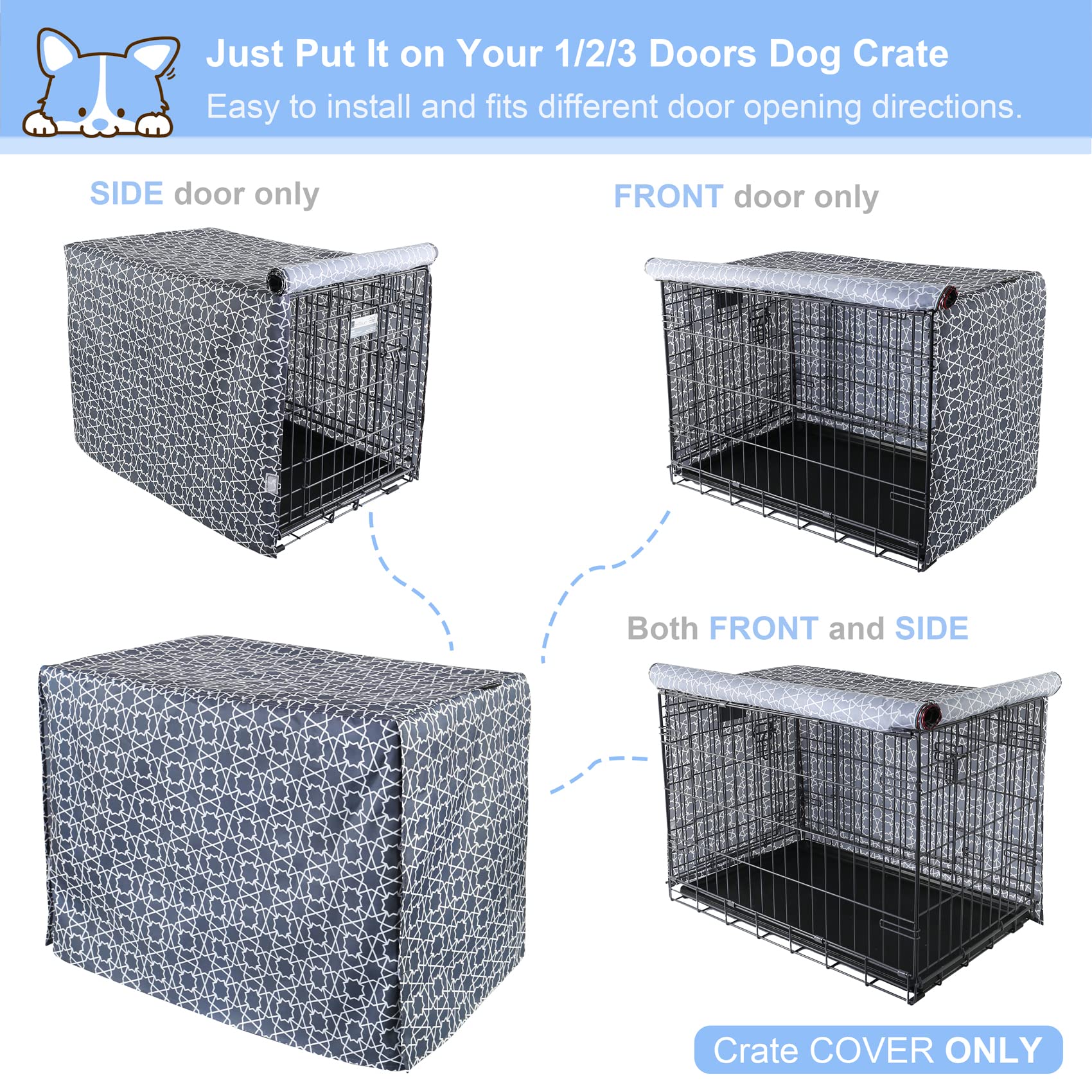 Explore Land easy-install hoop-and-loop closure on crate cover.