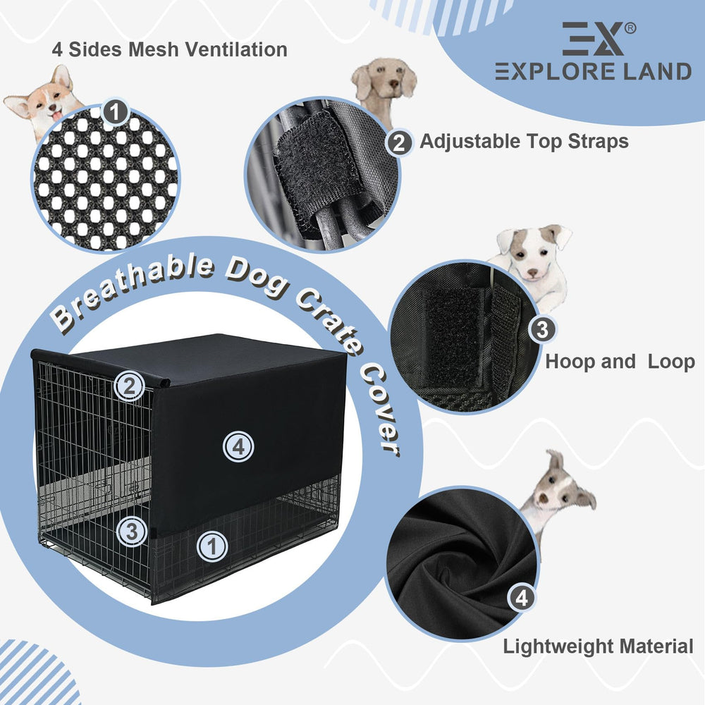 Explore Land light synthetic material crate cover offering light blocking and airflow