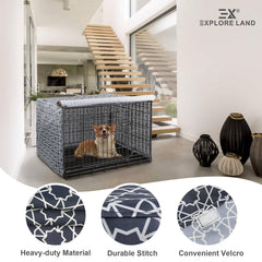 Explore Land polyester PU-coated crate cover showcases rugged, weather-resistant fabric.