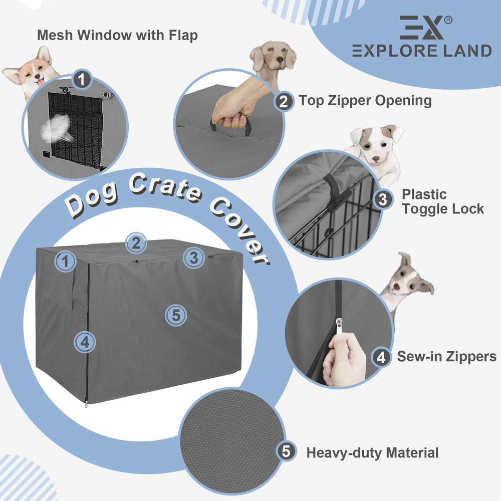 Explore Land sunshade for crates reduces glare and keeps pets comfortable outdoors.