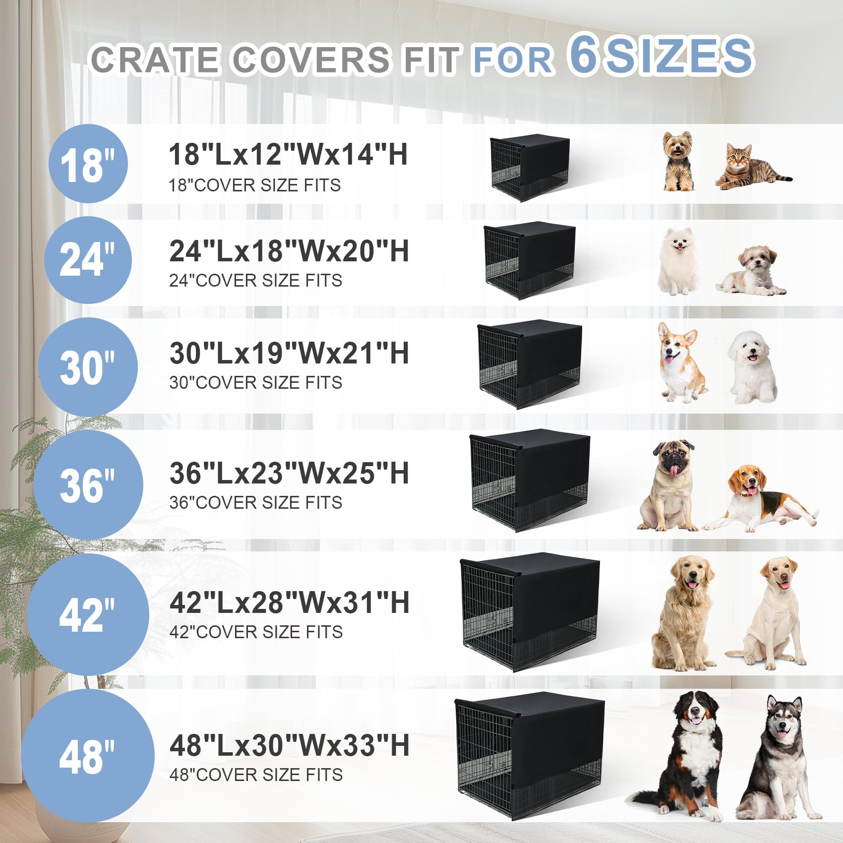 Explore Land universal-fit 24-inch crate cover ready for most brands