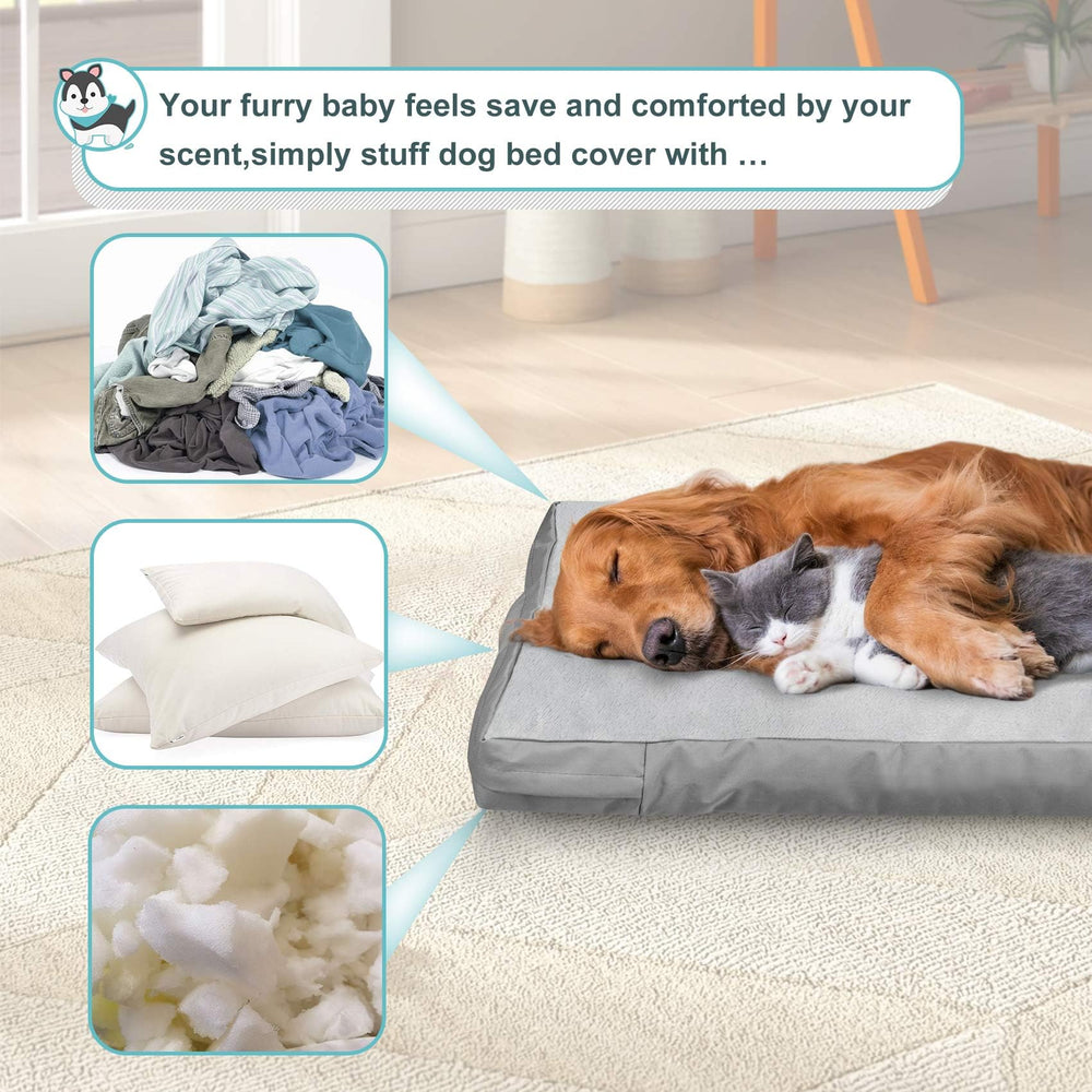 Explore Land waterproof dog bed cover canvas sides bottom detail for rugged durability