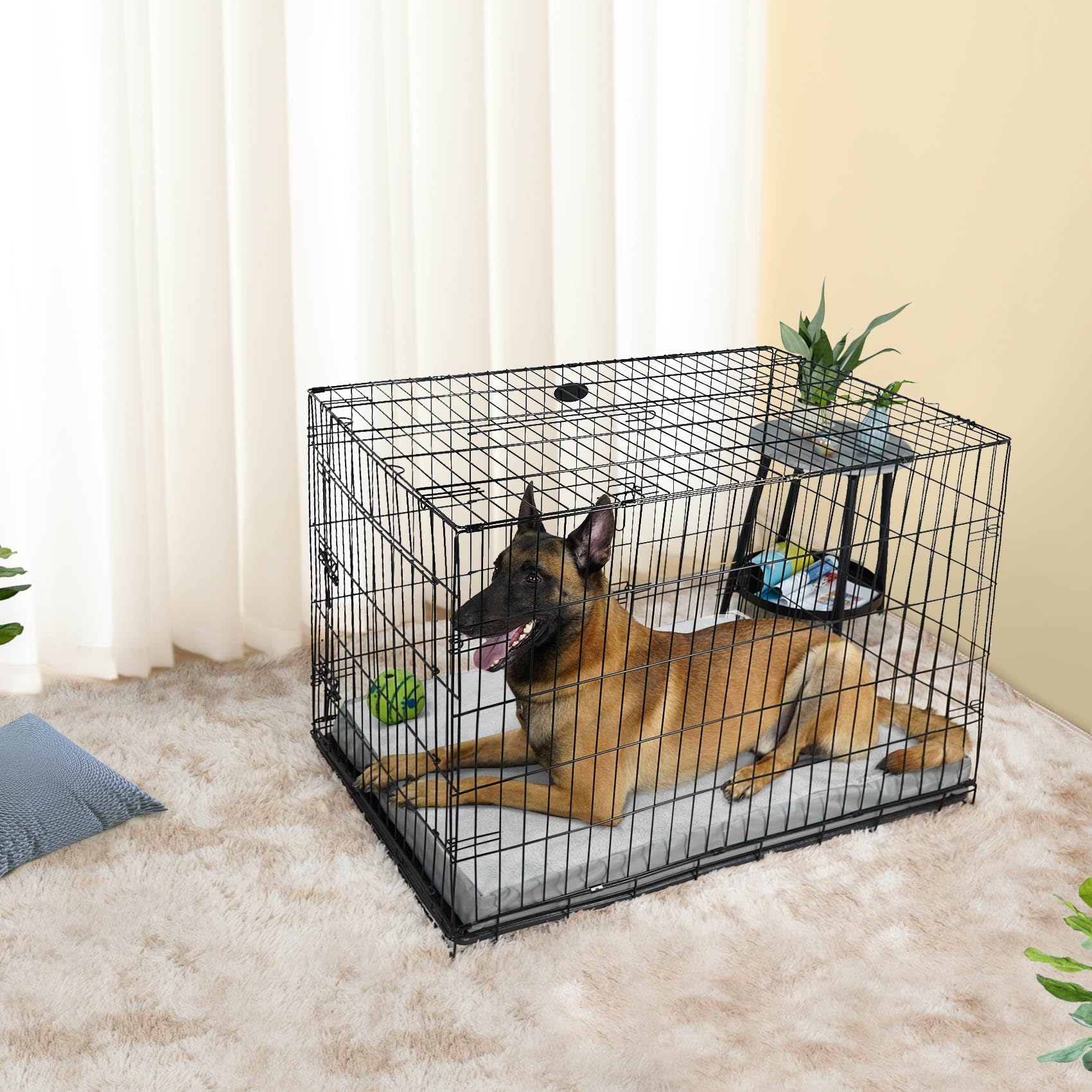 Explore Land waterproof dog bed cover machine washable label shows easy cleaning