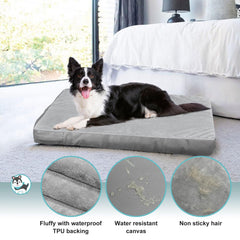 Explore Land waterproof dog bed cover waterproof coating closeup emphasizes breathable layer protects mattress