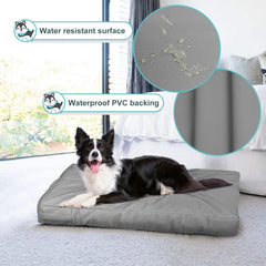 Explore Land Waterproof Dog Bed Cover zipper detail emphasizes secure closure for restless pets