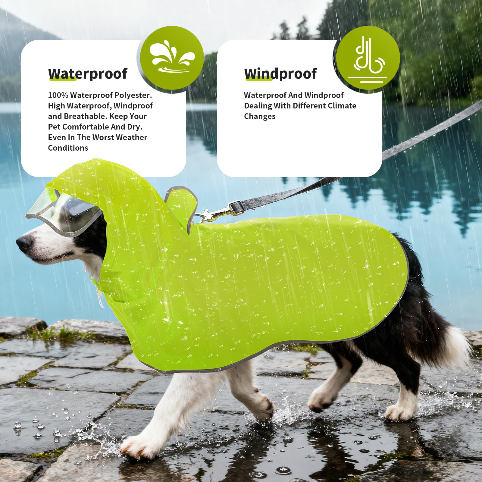 ExploreU raincoat adjustable belly strap keeps fit secure during outdoor adventures