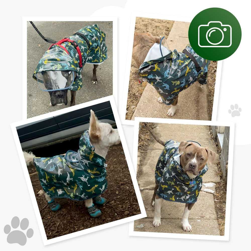 ExploreU dog raincoat easy-clean fabric cleans quickly after adventures