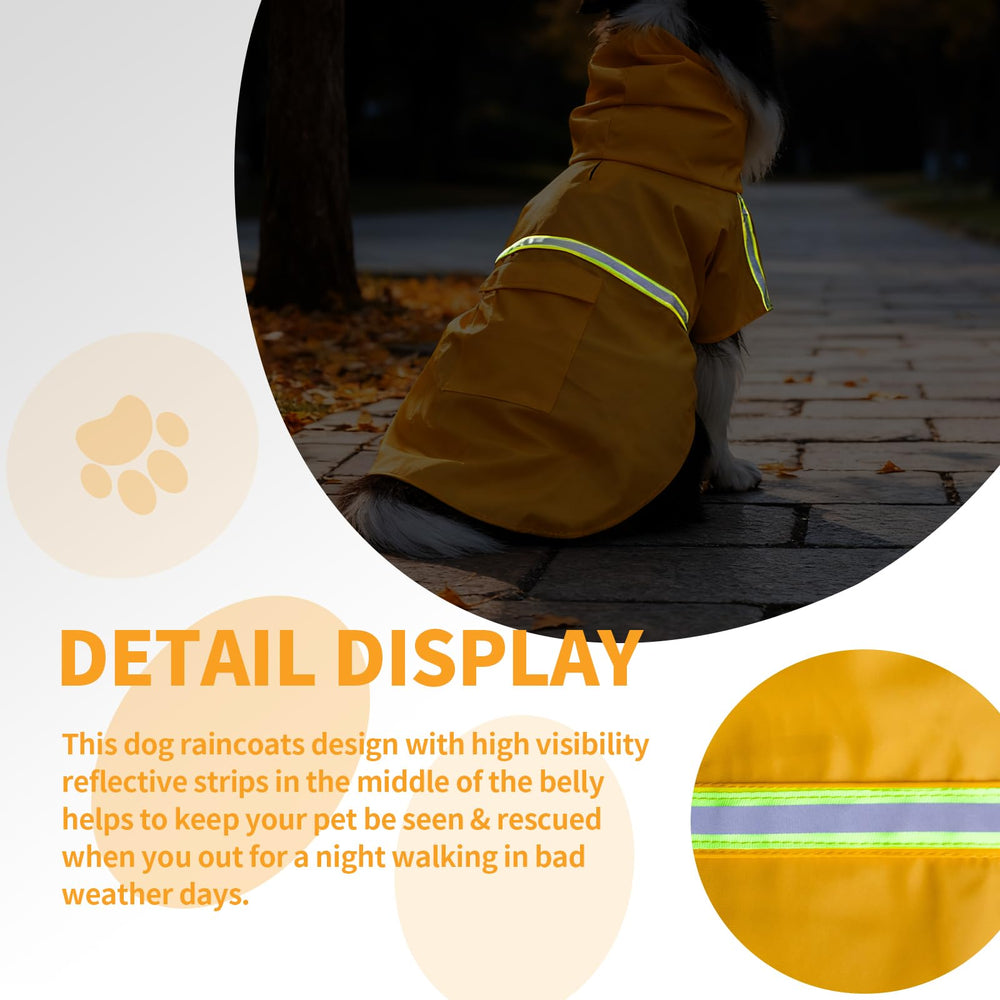 ExploreU dog raincoat easy-clean fabric for quick maintenance after wet outings.