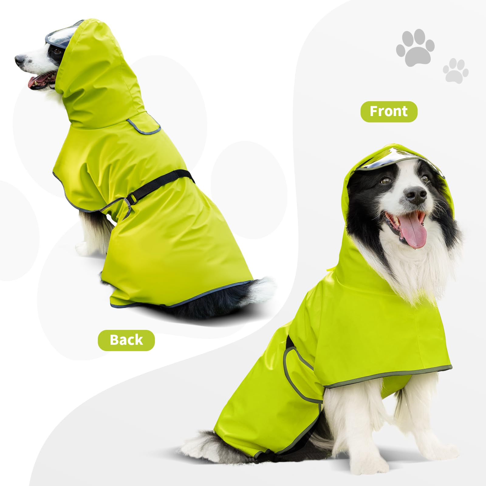 ExploreU raincoat hood made of transparent PVC for visibility and dry ears