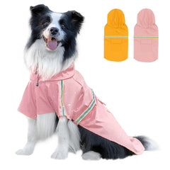 ExploreU dog raincoat waterproof fabric keeps dogs dry on rainy walks