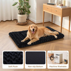 Exsnugy dog bed mat plush closeup highlighting soft padding