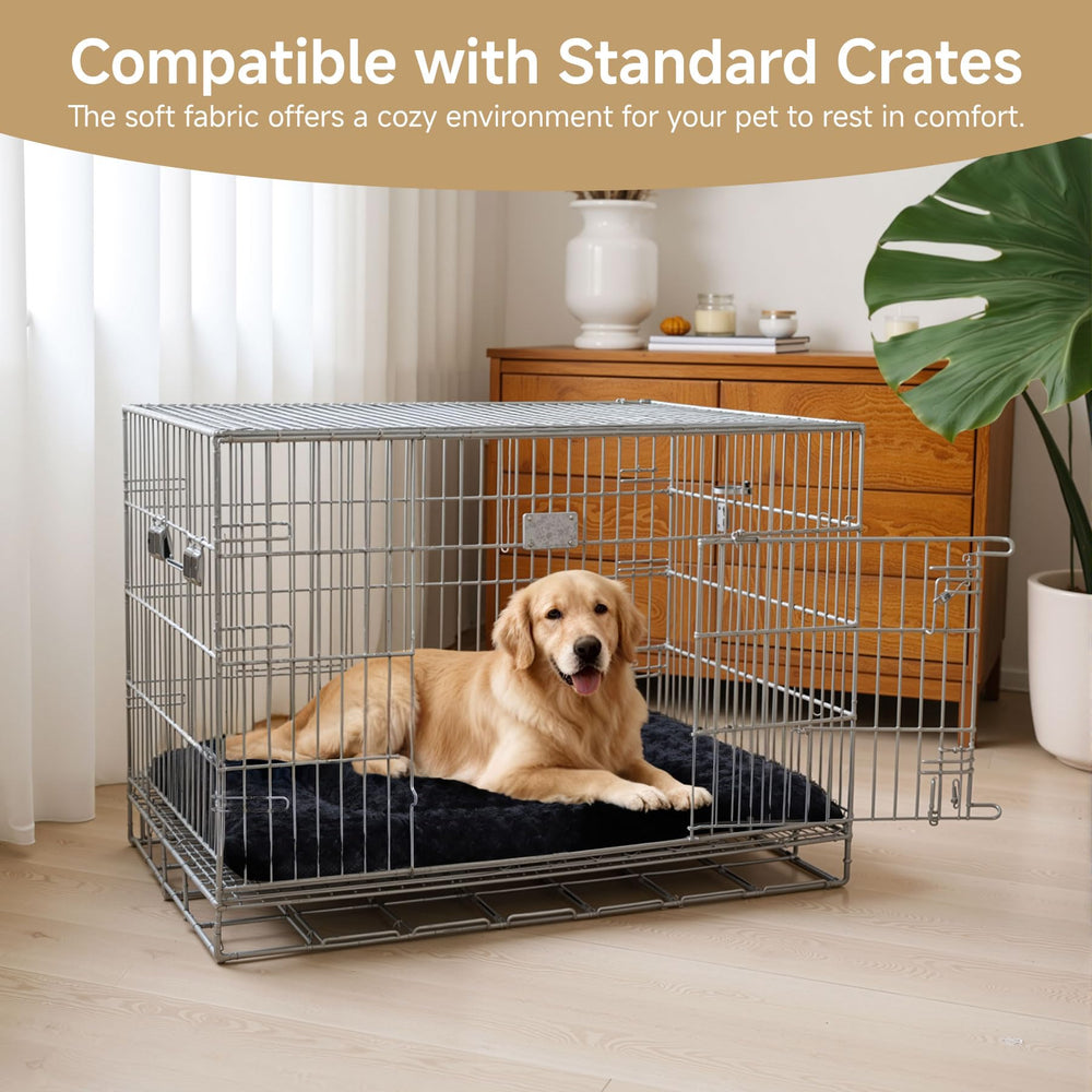 Exsnugy washable dog bed mat with non slip bottom on smooth floor