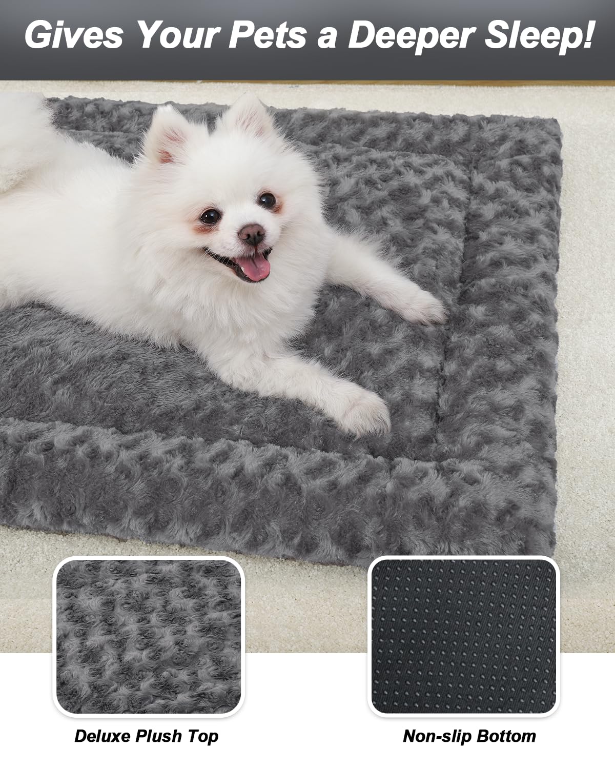 Exsnugy washable dog bed mat reversible design for year-round comfort