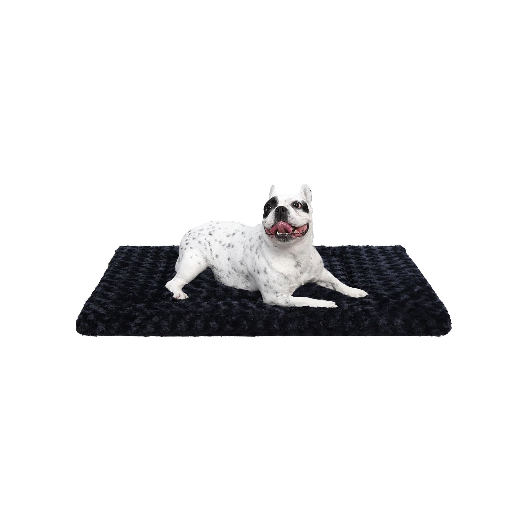 Exsnugy washable dog bed mat top view showing plush surface for cozy naps