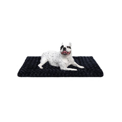Exsnugy washable dog bed mat top view showing plush surface for cozy naps