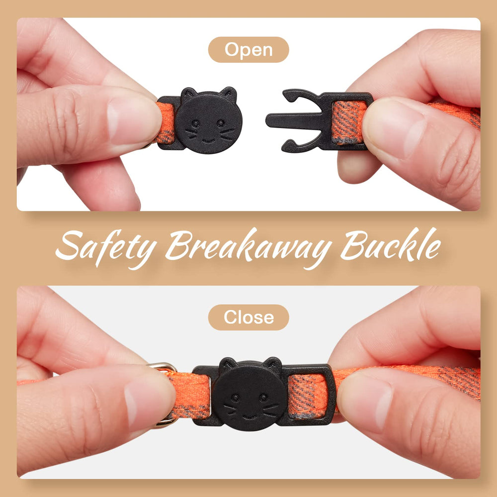Extodry cat buckle with cute face design emphasizing safety features