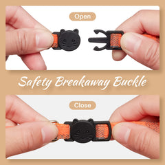 Extodry cat buckle with cute face design emphasizing safety features